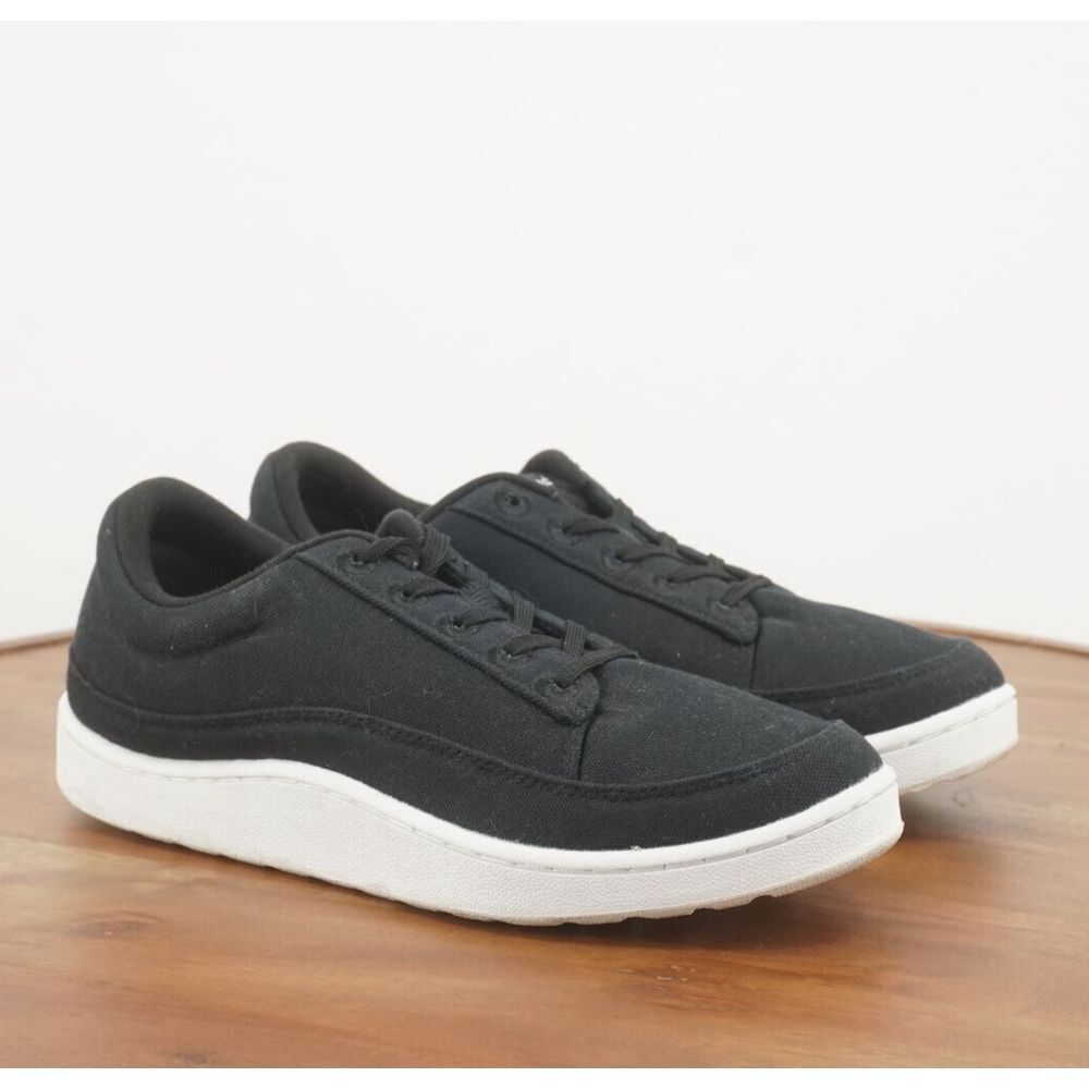 allbirds Women's Black Canvas pacer Sneakers with White Sole lace up size 8